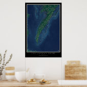 Oostelijke kust van Virginia van de ruimtesatellie Poster (Keuken)