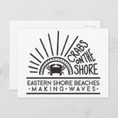 Oostelijke kuststranden maken golven Briefkaart (Voorkant / Achterkant)