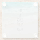 Oostelijke oceaangolven glazen onderzetter (Achterkant)