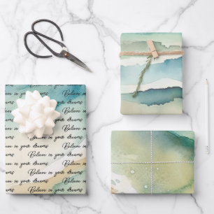 Oostelijke oceaangolven inpakpapier vel