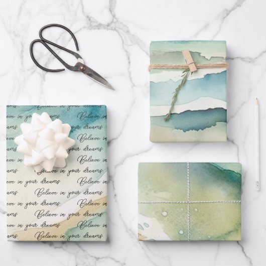 Oostelijke oceaangolven inpakpapier vel (Voorkant)