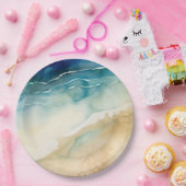 Oostelijke oceaangolven papieren bordje (Feest)