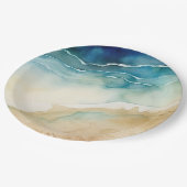 Oostelijke oceaangolven papieren bordje (Gekanteld)
