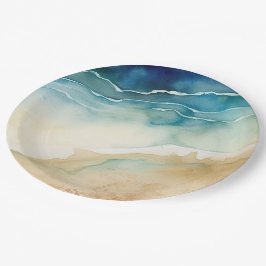 Oostelijke oceaangolven papieren bordje (Gekanteld)