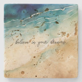 Oostelijke oceaangolven stenen onderzetter (Voorkant)