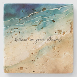 Oostelijke oceaangolven stenen onderzetter