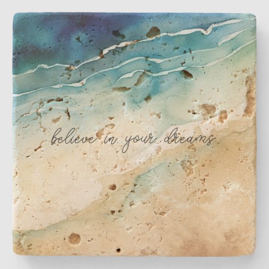 Oostelijke oceaangolven stenen onderzetter (Voorkant)