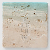 Oostelijke oceaangolven  stenen onderzetter (Voorkant)