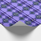 Oostelijke Paarse Bohemische Monogramgrenzen Cadeaupapier (Hoek)