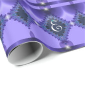 Oostelijke Paarse Bohemische Monogramgrenzen Cadeaupapier (Rol Hoek)