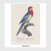 Oostelijke rosella of Platycercus eximius parkiet Sticker (Vel)