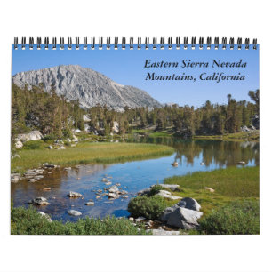 oostelijke Sierra Nevada bergen. Kalender