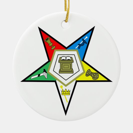 Oostelijke Ster Keramisch Ornament (Voorkant)