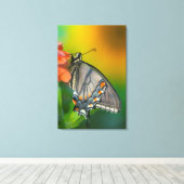 Oostelijke tijger Swallowtail Butterfly Canvas Afdruk (Insitu (Houten vloer))