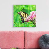 Oostelijke tijger Swallowtail Butterfly Canvas Afdruk (Insitu (Woonkamer))