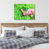 Oostelijke tijger Swallowtail Butterfly Canvas Afdruk (Insitu (Slaapkamer))