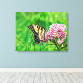 Oostelijke tijger Swallowtail Butterfly Canvas Afdruk (Insitu (Houten vloer))