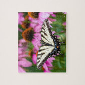 Oostelijke tijger Swallowtail Butterfly op Coneflo Legpuzzel (Verticaal)