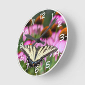 Oostelijke tijger Swallowtail Butterfly op Coneflo Ronde Klok (Hoek)