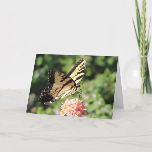Oostelijke tijger swallowtail feestdagen kaart