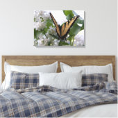 Oostelijke tijgerslierstaart op witte Lila Struik Canvas Afdruk (Insitu (Slaapkamer))