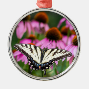 Oostelijke Tijgerzwaluwstaartvlinder op Echinacea Metalen Ornament