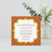 Oostelijke wandtapijt | Huwelijksuitnodiging Kaart (Staand voorkant)