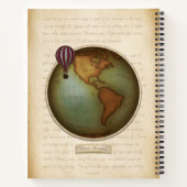 Oostelijke & Westerne Hemisferen Kaart Aangepaste  Notitieboek (Achterkant)