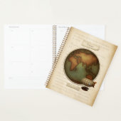 Oostelijke & Westerne Hemisferen Kaart Aangepaste Planner (Display)