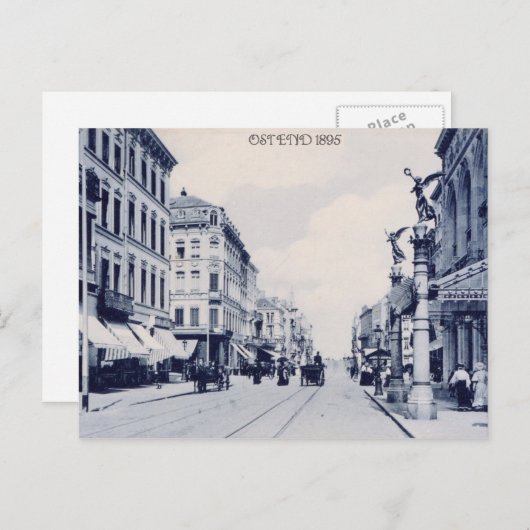  Oostende 1895 Briefkaart (Voorkant / Achterkant)