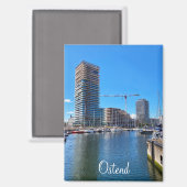 Oostende, België reizen Magneet (Voorkant / Achterkant)