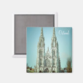 Oostende, België Reizen Magneet (Voorkant / Achterkant)