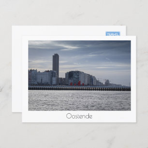 Oostende Coastal City Skyline, België Briefkaart