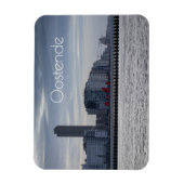Oostende Coastal City Skyline, België Magneet (Verticaal)