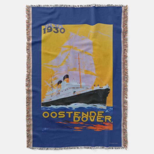 Oostende Dover  PosterEurope Deken (Voorkant Verticaal)