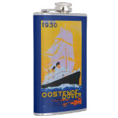 Oostende Dover  PosterEurope Heupfles (Rechts)