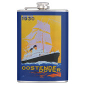 Oostende Dover  PosterEurope Heupfles (Voorkant)