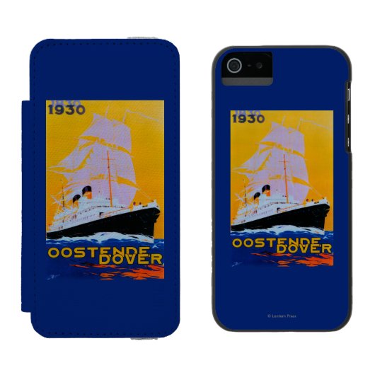 Oostende Dover PosterEurope Incipio iPhone Portemonnee Hoesje (Naast elkaar)