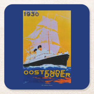 Oostende Dover PosterEurope Kartonnen Onderzetters