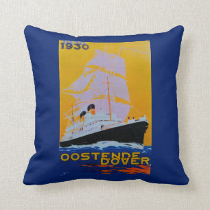 Oostende Dover  PosterEurope Kussen