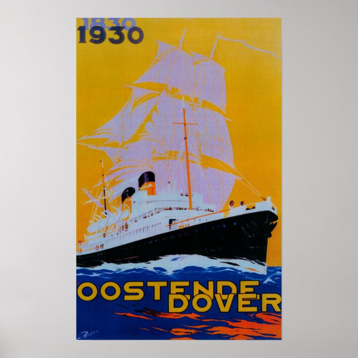 Oostende Dover PosterEurope Poster Zazzle.nl