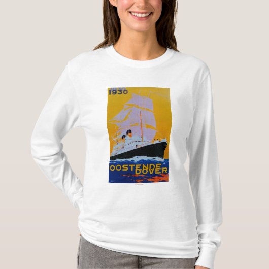 Oostende Dover PosterEurope T-shirt (Voorkant)