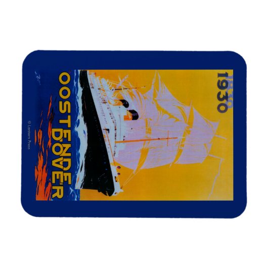 Oostende Dover Vintage PosterEurope Magneet (Horizontaal)