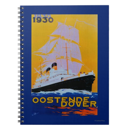 Oostende Dover Vintage PosterEurope Notitieboek (Voorkant)