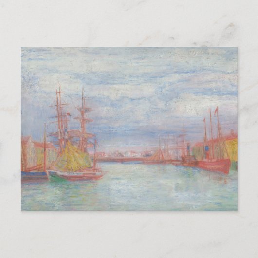 Oostende Harbour van James Ensor (1900) Briefkaart (Voorkant)