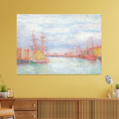 Oostende Harbour van James Ensor (1900) Canvas Afdruk (Insitu (Woonkamer))