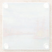 Oostende Harbour van James Ensor (1900) Glazen Onderzetter (Achterkant)