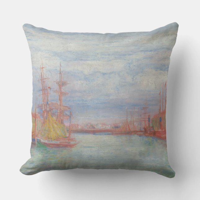 Oostende Harbour van James Ensor (1900) Kussen (Voorkant)