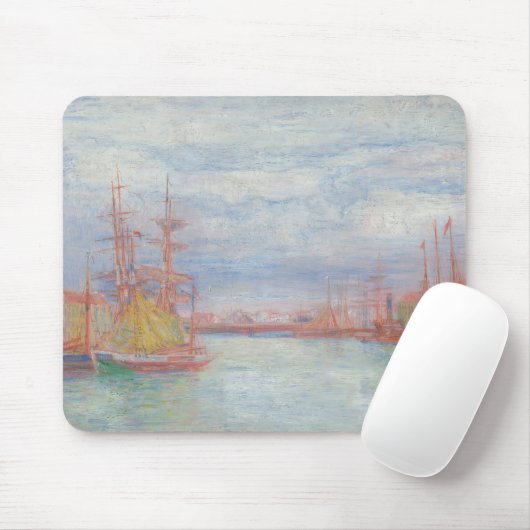 Oostende Harbour van James Ensor (1900) Muismat (Met muis)