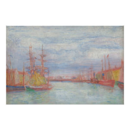Oostende Harbour van James Ensor (1900) Perfect Poster